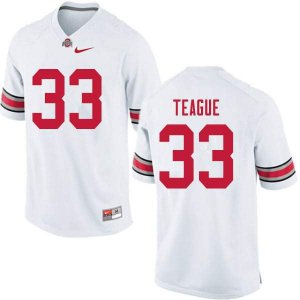 Men's Ohio State Buckeyes #33 Master Teague White Nike NCAA College Football Jersey New ZTX8644AZ